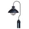 Vaxcel Harwich 1L Black Coastal Outdoor Dome Barn Post Light Clear Glass OP21505TB - alternate 1